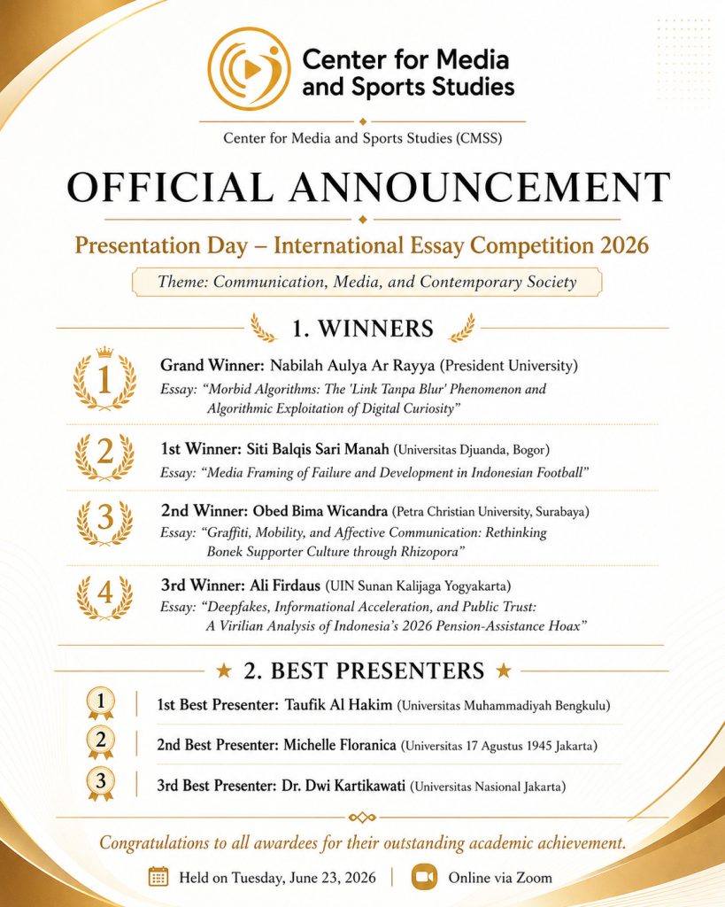Michelle Floranica meraih penghargaan Best Presenter pada International Essay Competition 2026